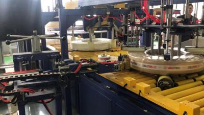 máquina de embalagem plástica da bobina de 300mm com sistema de descarregamento de rotulagem