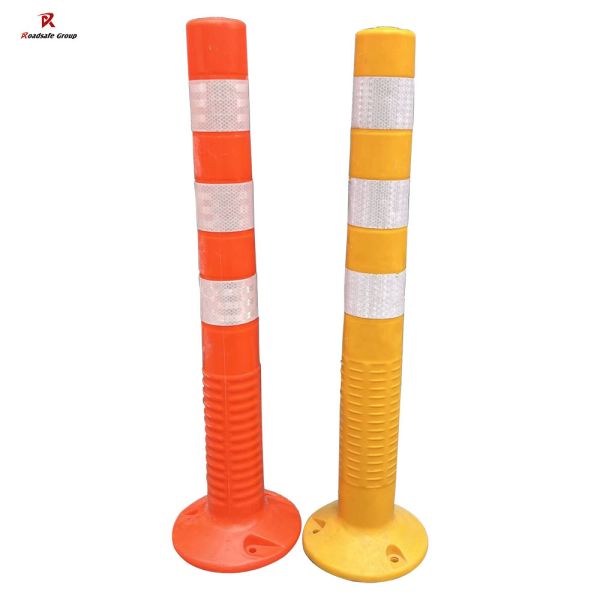 75cm Outdoor Road Safety Warning Durable Pu Plastic Traffic Warning Post