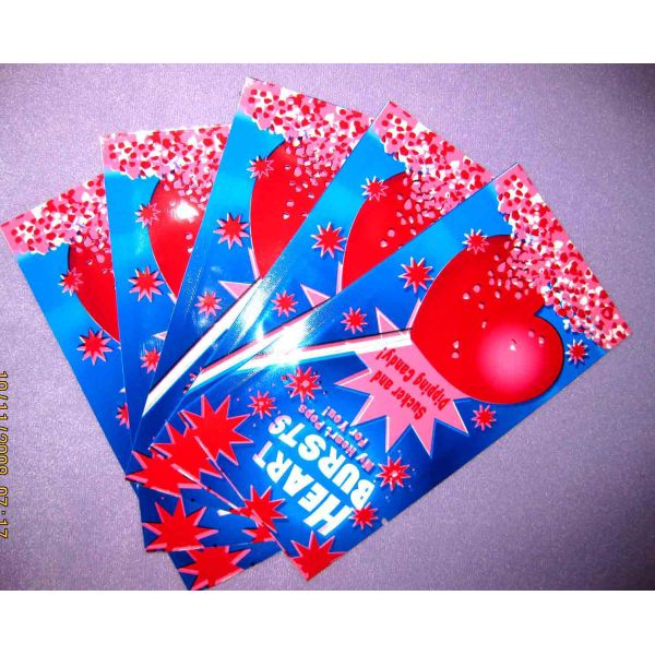 Printed Candy Packaging Foil Ziplock Bags / Small Resealable Plastic Bags