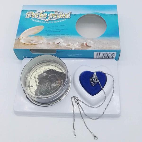 Custom Color Box Love Pearl 1 PCS Set included Chain Necklace with one Heart Drop Pendant Charms Women Jewelry