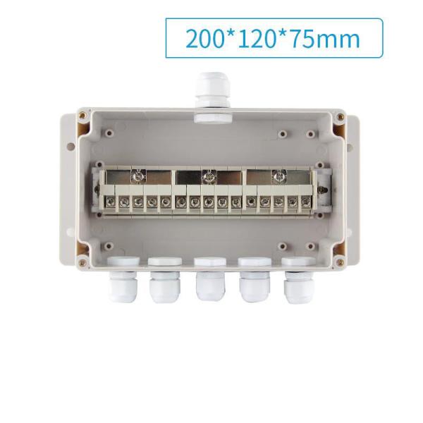 Surface Mount Plastic Junction Box Project Case Waterproof UK2.5B Terminal Blocks 200*120*75mm