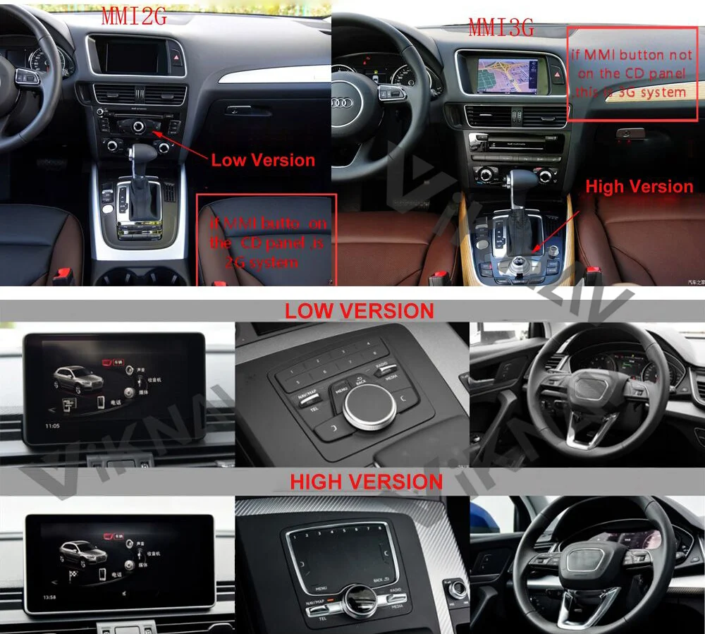 ODM Android Audi Q5 Стерео 2010-2017 Радиоплеер GPS Экран Послепродажная навигация