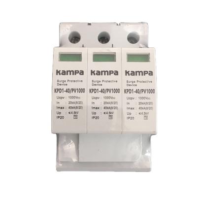 High quality 3 phase 1000V DC SPD 20/40KA Voltage Protector Lightning Surge Protector Device