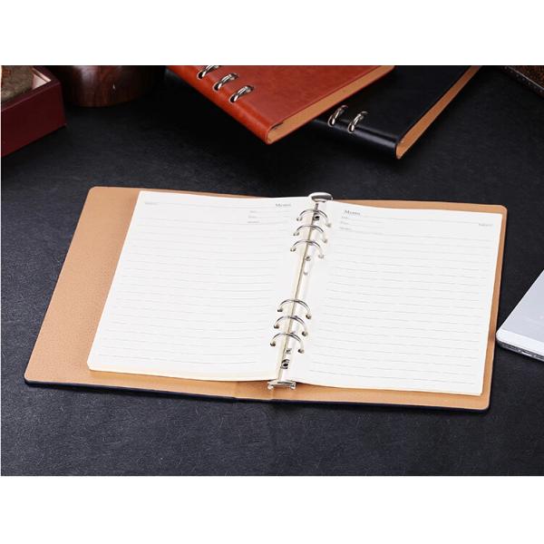 Business gift - Manufacture loose-leaf notebooks 6 ring binder leather agenda LN-005