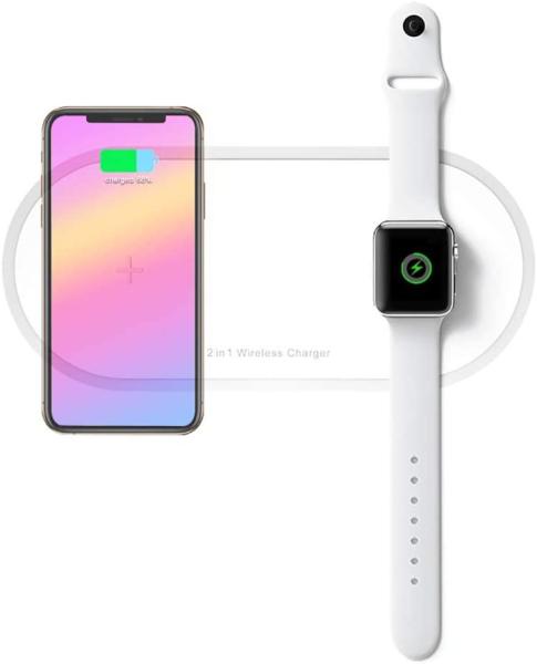 Wireless Charger Pad,Wireless Charging Dock Station for iWatch 5/4/3,Airpods 2/Pro,Fast Wireless Charging Pad for iPhone