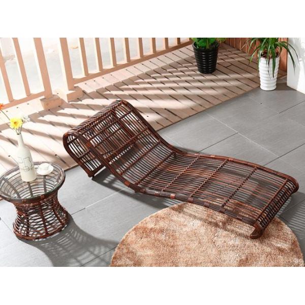 Leisure Aluminium Outdoor Garden wicker beach chair PE Rattan patio Chaise Lounge chairs