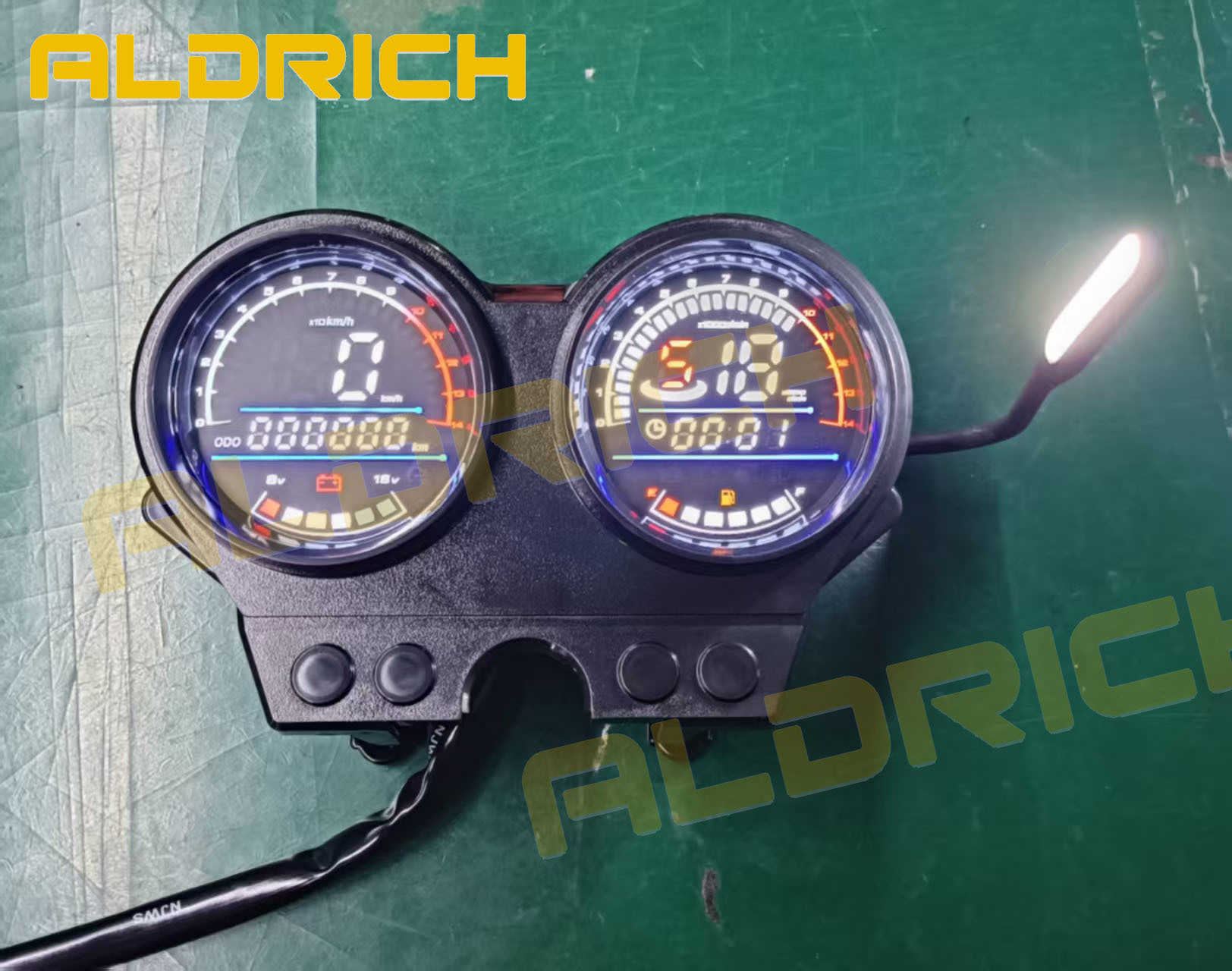 XPRESS 125 Universal Motorcycle LCD Speedometer - Smart USB Port Digital Odometer Mileage Meter Assembly