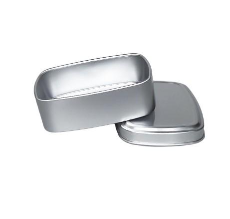 Caixa de alumínio quadrada de 100 ml 84 * 64 * 26 Sabão Chá Açúcar Biscoitos Embalagem Caixa de metal