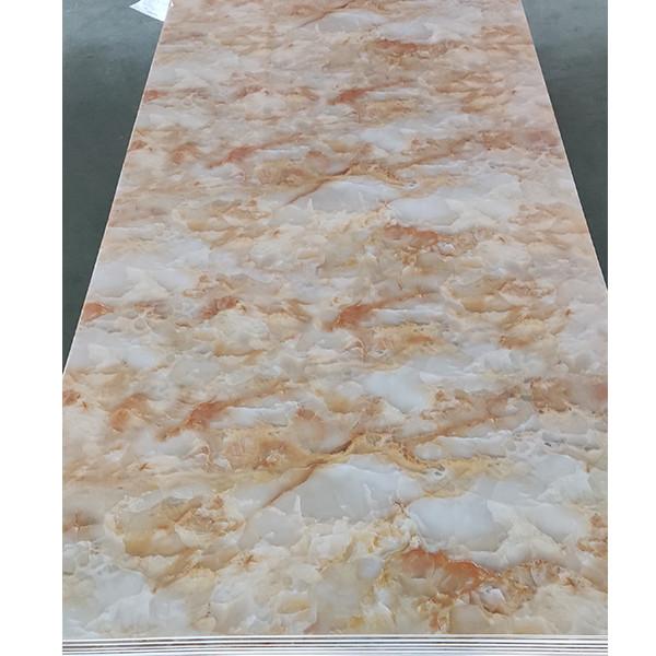 Hoja de mármol UV PVC tablero de mármol 1220x2400mm suelo a prueba de fuego B1 piso de vinilo