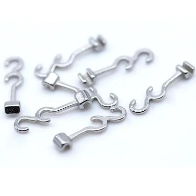 Long Curved Crimpable Hook Left Right 10 pcs/pk 7mm Common 4.5mm 5.3mm