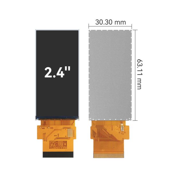 2.4 Inch Bar Type LCD Display 222×480 Resolution SPI RGB LCD Display
