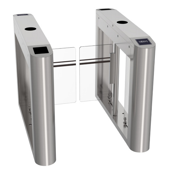 Affordable stainless steel Swing turnstile gate entrance gate facial recognition EM and Mifare RFID reader