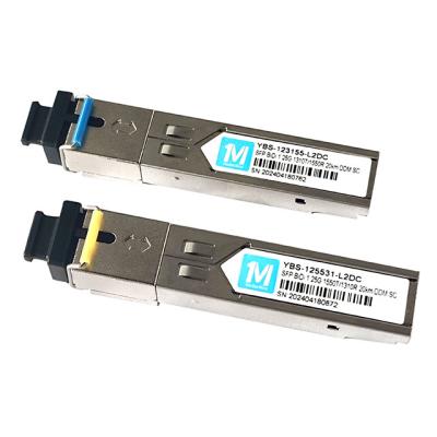 FTTX 1.25G BIDI 20km 1310nm/1550nm SC Connector DDM WDM Simplex Optical Module Transceiver SFP Module Performance