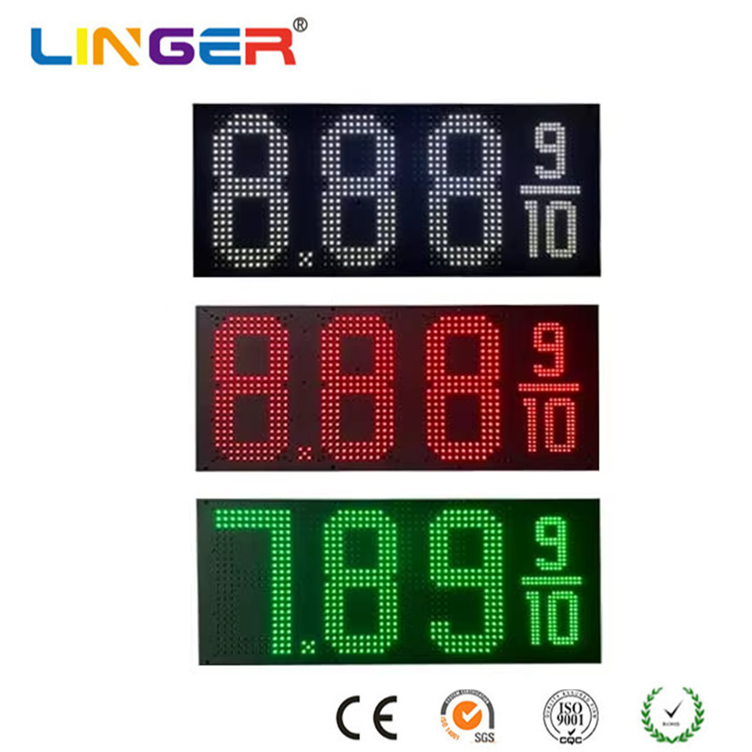 Outdoor Gas Station LED Sign Salt Resistant / Anti Rust Petrol Station Sign Board