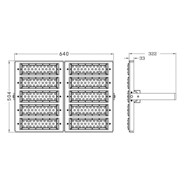 IP66 делают SMD водостойким 5050 привели суд света потока 300w 400w 500w 160LM/W Tennics привели прожекторы