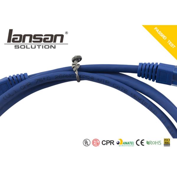 Темно-синий круг PVC гибкого провода UTP 24AWG цвета Cat6 сформировал RJ45 с курткой PVC