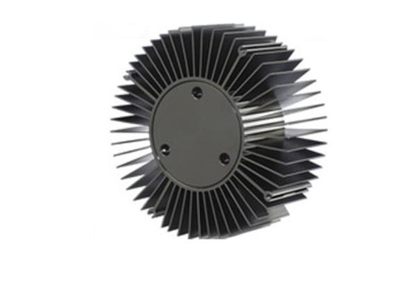 70 W Auminum expulso redondo conduziram o dissipador de calor com anodização preta
