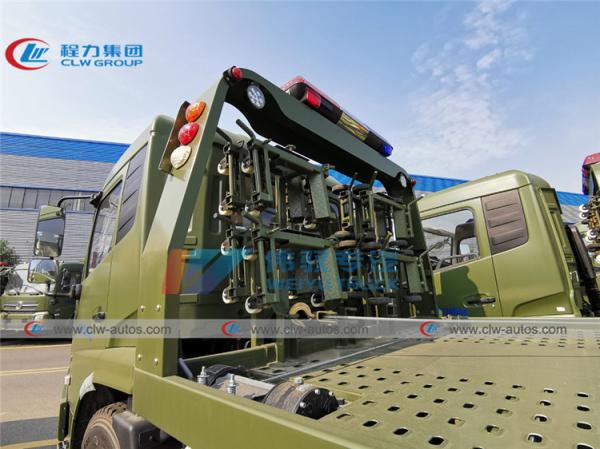 Forças armadas 8 Ton Dongfeng Kingrun Flatbed Wrecker Tow Truck