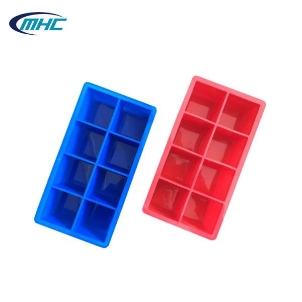 as bandejas do cubo de gelo do silicone do quadrado 3D colam não 15.5*11*5cm personalizado