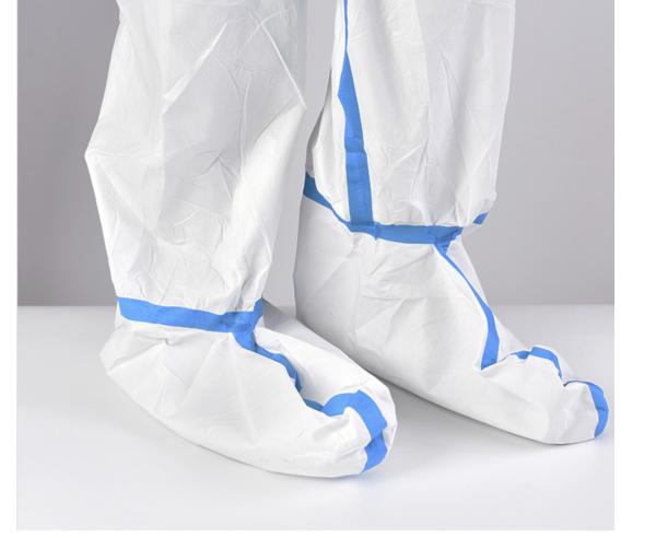 Chemical Industrial Workers Clothing Taped Seam Microporous Coverall with 3 Piece Hood