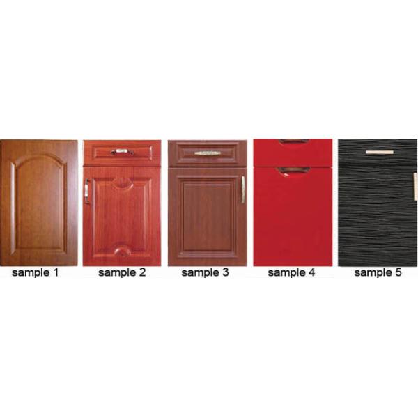 Wood Grain Shaker Kitchen Cabinet Doors 458*688mm With PVC Film Wrapped