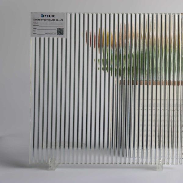 3/8 1/2 Coloured Fluted Glass Black Silver Blue