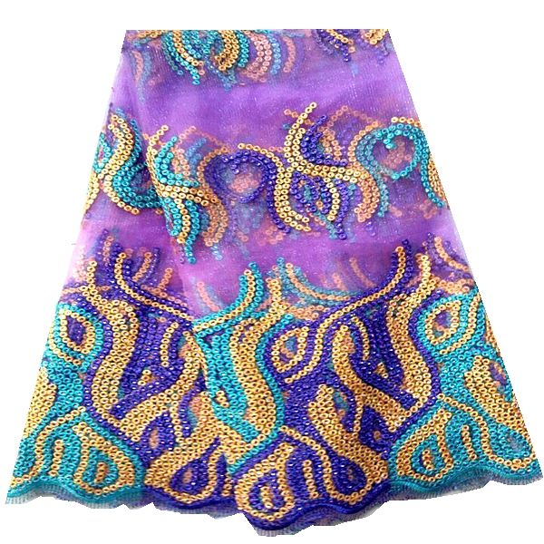 wholesale embroidery sequin lace fabric for wedding dress/ garment