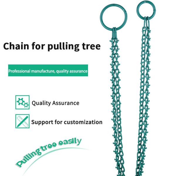 twist link chain with V bars custom steel link chains alloy steel chain for tree