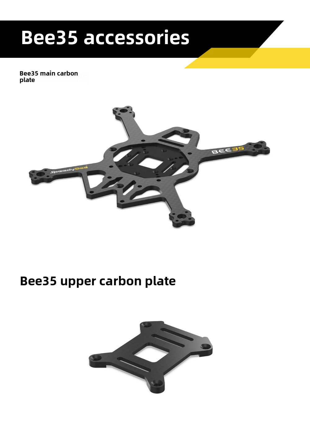 Speedybee Bee35 Advanced Racing Drone Parts Aluminium Carbon Fiber Rack Accessories With Camera Application