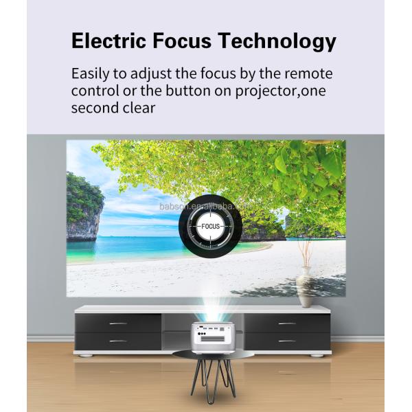 Smart DLP LED Projector 750 Ansi Lumens Android 9.0 System Wireless 3D Portable Mini Projector 4K Resolution Sky 118 GTV