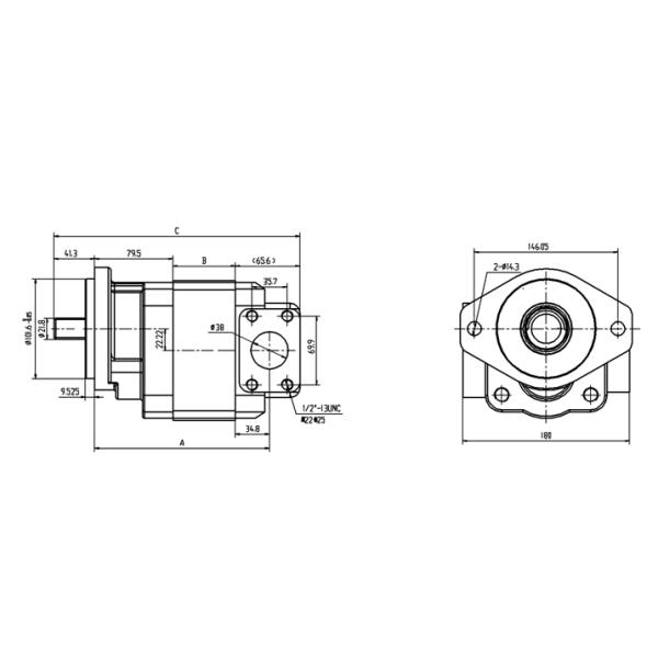 Top- Parker P330 Series Hydraulic Gear Pump for Dump Hoist PGP330 PGP315 PGP350 PGP365