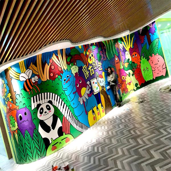 1080*1440dpi 2.5m Height 6m Length Wall Inkjet Printer