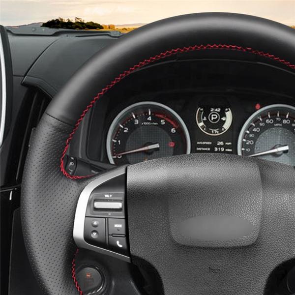 Isuzu D-MAX D-MAX 2012-2020 Personalized Handcrafted Vegan Leather Steering Wheel Wrap
