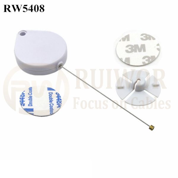 RW5408 Heart-Shaped Security Pull Box Plus Dia 38mm Circular Sticky Flexible ABS Plate