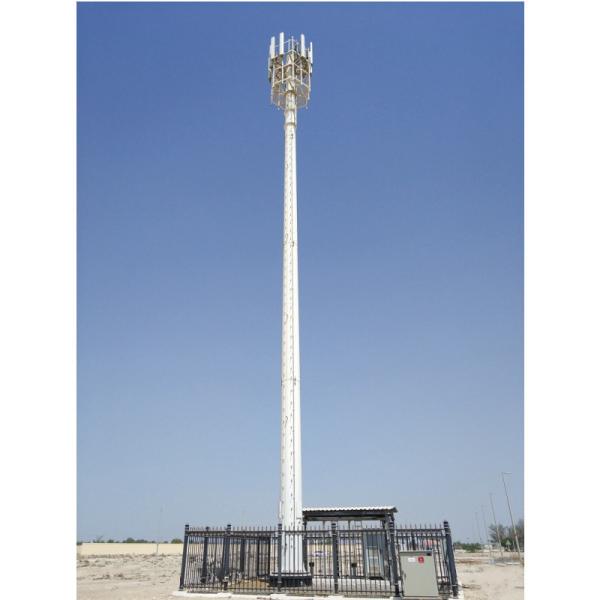 Q235B Q345B Steel Monopole Cell Tower 20m to 100m Height