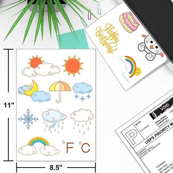 Removable A4 Label Stickers - No Residue Labels / Temporary Identification Repositionable