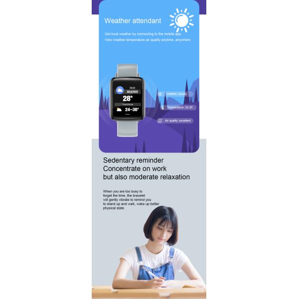 Браслет монитора кровяного давления OEM Smartwatch медицинского контроля Rfid H19