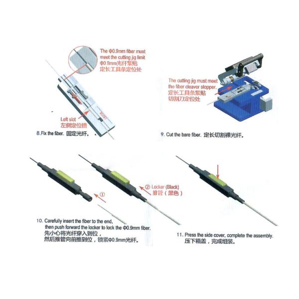стекловолокна соединителя FTTH 250um 900um соединение быстрого механическое