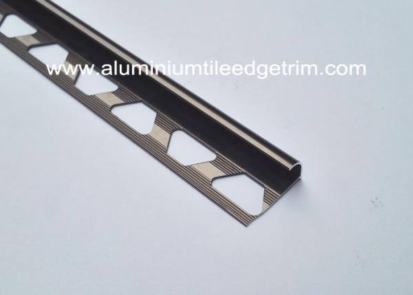 Antique Copper Anodized And Polished Aluminium Quadrant Edge Trim For External Corner