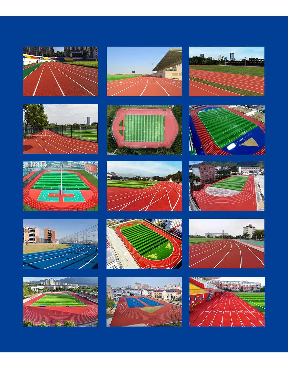 14mm Sandwich System Running Track Material World Athletics Approved Synthetic Surface for School