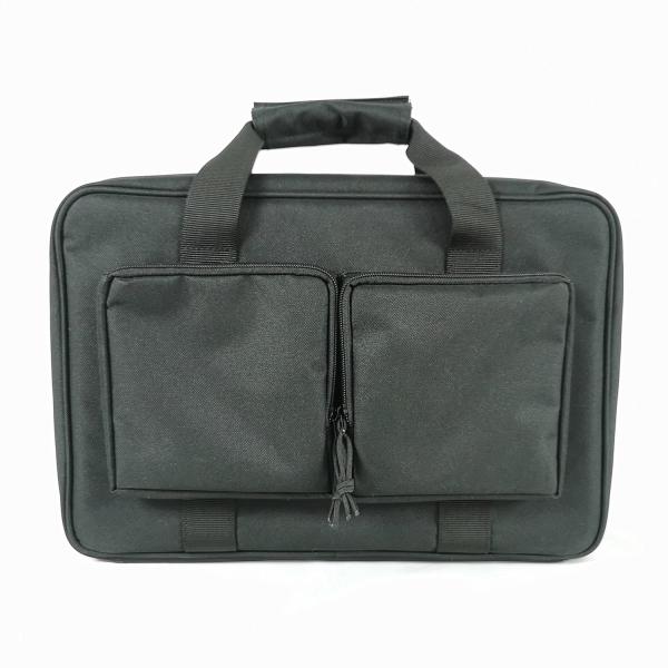600D Nylon Range Gun Bag Handgun Duffle 2 Pistol Bag With Lockable Zipper