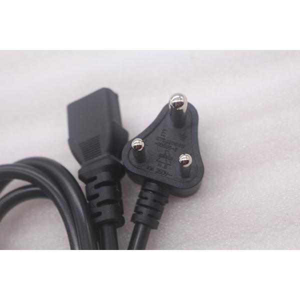 C13 Connector Type, Black Cable , 250V10A,8ft LengthSouth African power cord