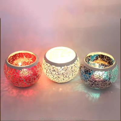 Porta-velas de luz de chá em forma de cúpula porcelana de 1 coluna de cor