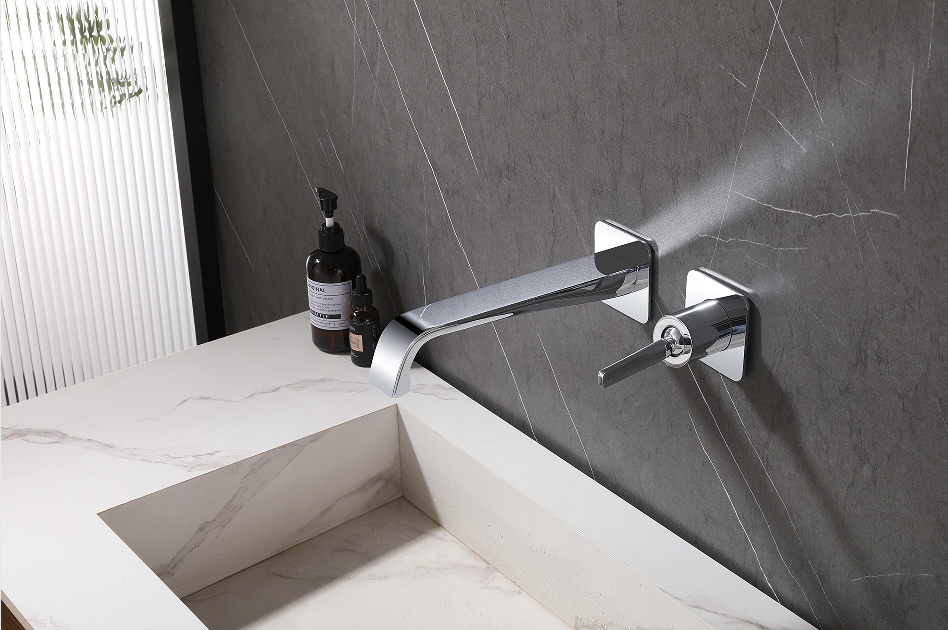 Square Flat Escutcheon Bathroom Faucet Taps Single Hole Brushed Gold Chrome Gunmetal OEM