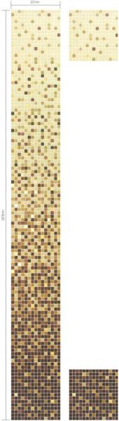 Brown variation for bathroom decoration mosaic gradation pattern
