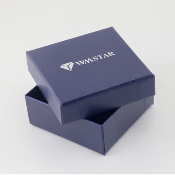 CMYK Printing Square Rigid Cardboard Gift Boxes 150x150x60mm With Silver Foil Stamping