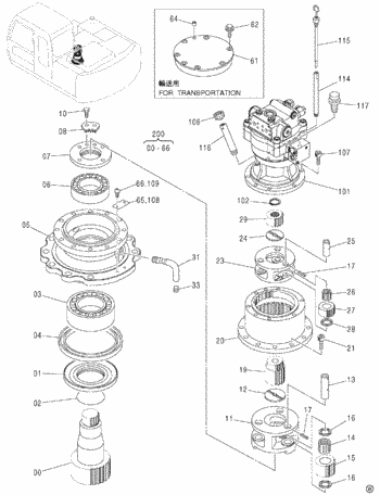 Swing Motor 9177550 9196961 Hitachi ZX120-3