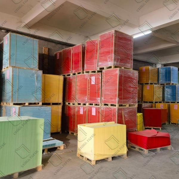 60-400g Factory Price Colorful Offset Paper In Yellow  Blue And Pink For Bristol Board