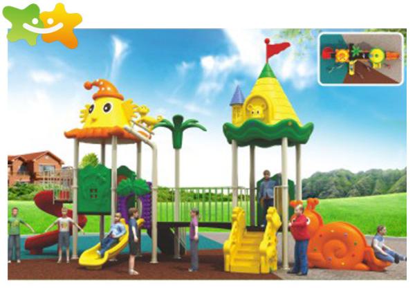 Outdoor Playground Equipment Kids Outdoor Plastic Slide With Climbing Net