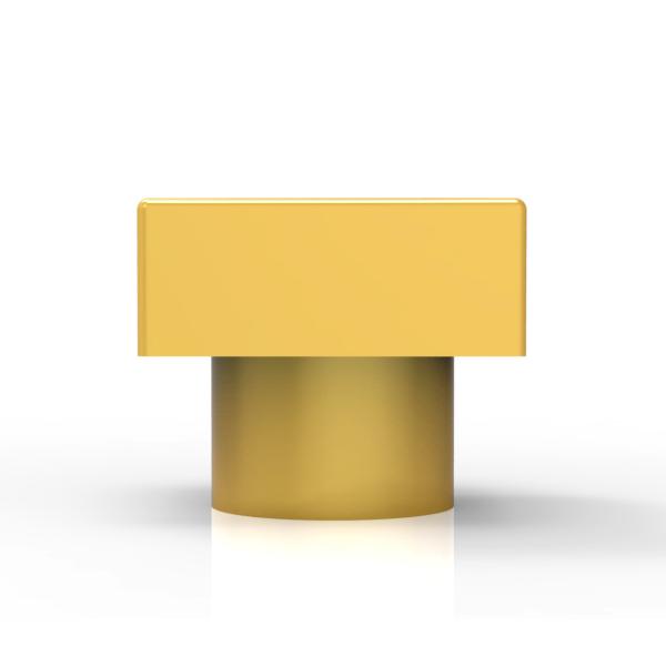 Luxury New Drawing Square Shape Zamac Perfume Cap For 15mm Bottle Neck